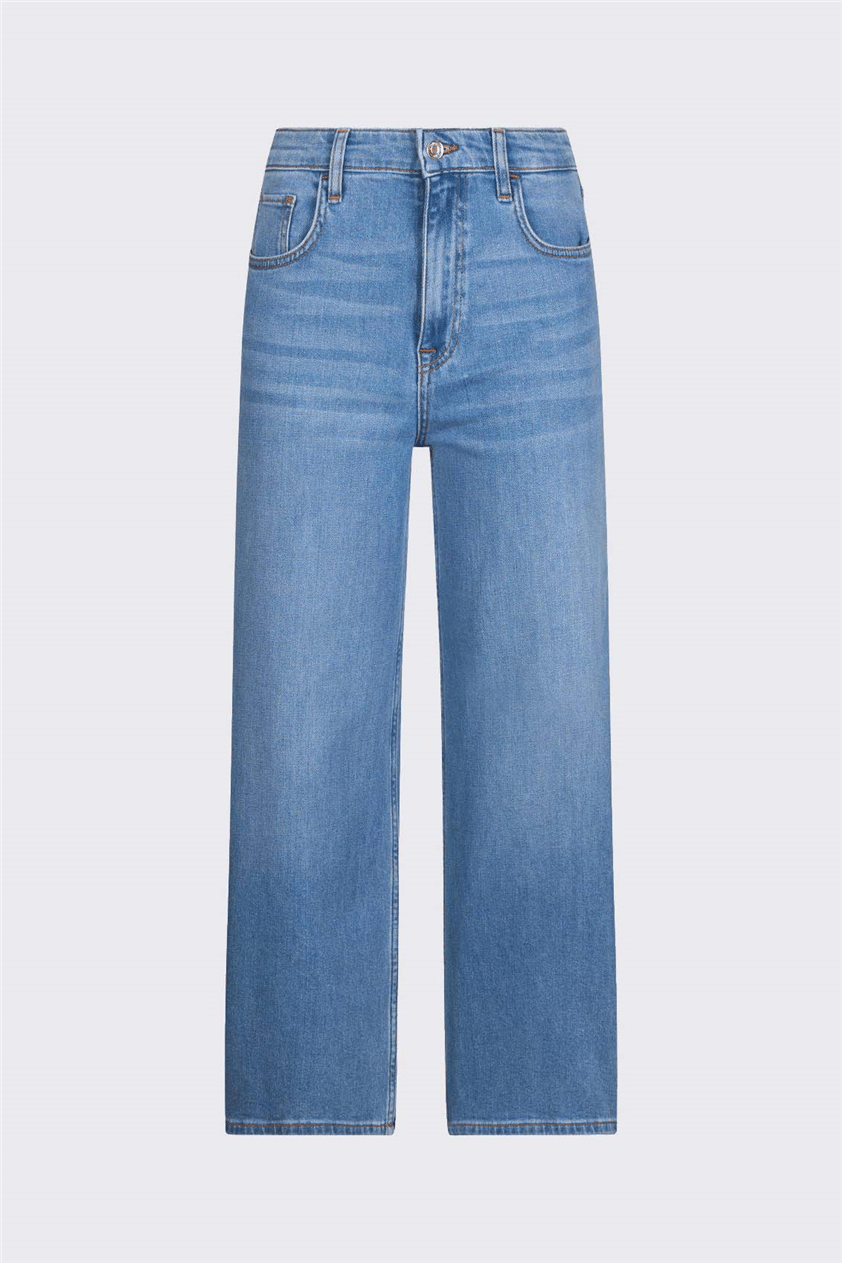 Liu Jo B.Up Flare Cropped Reg.W. Kadın Jean Pantolon Mavi