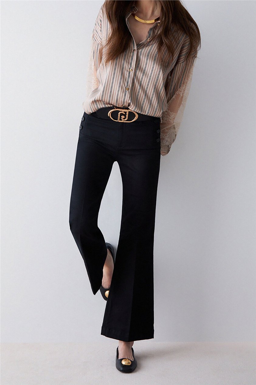 Liu Jo B.Up Flare Jewel H.W. Kadın Pantolon Siyah
