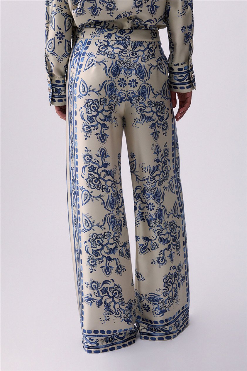 Liu Jo Ecs Pant.Palazzo Kadın Pantolon Çok Renkli