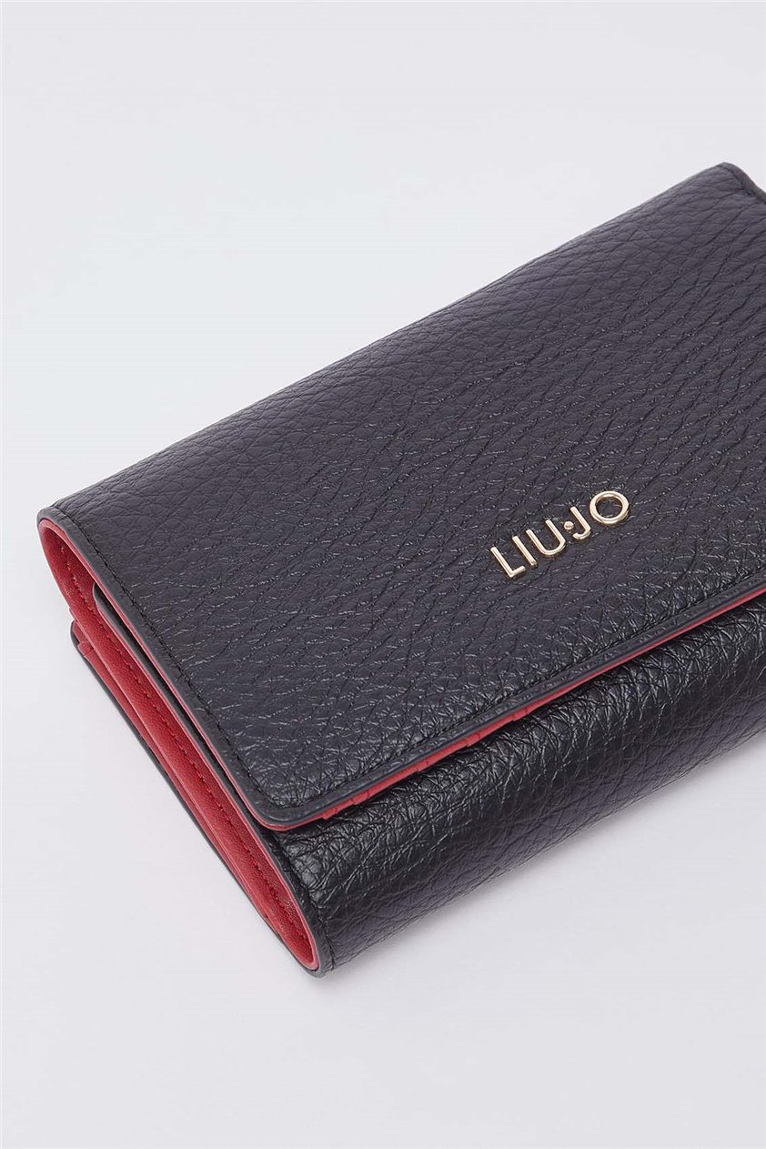 Liu Jo M Trifold Kadın Cüzdan Siyah