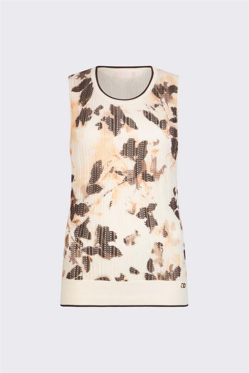 Liu Jo Maglia Chiusa S/M Kadın Triko Kahverengi