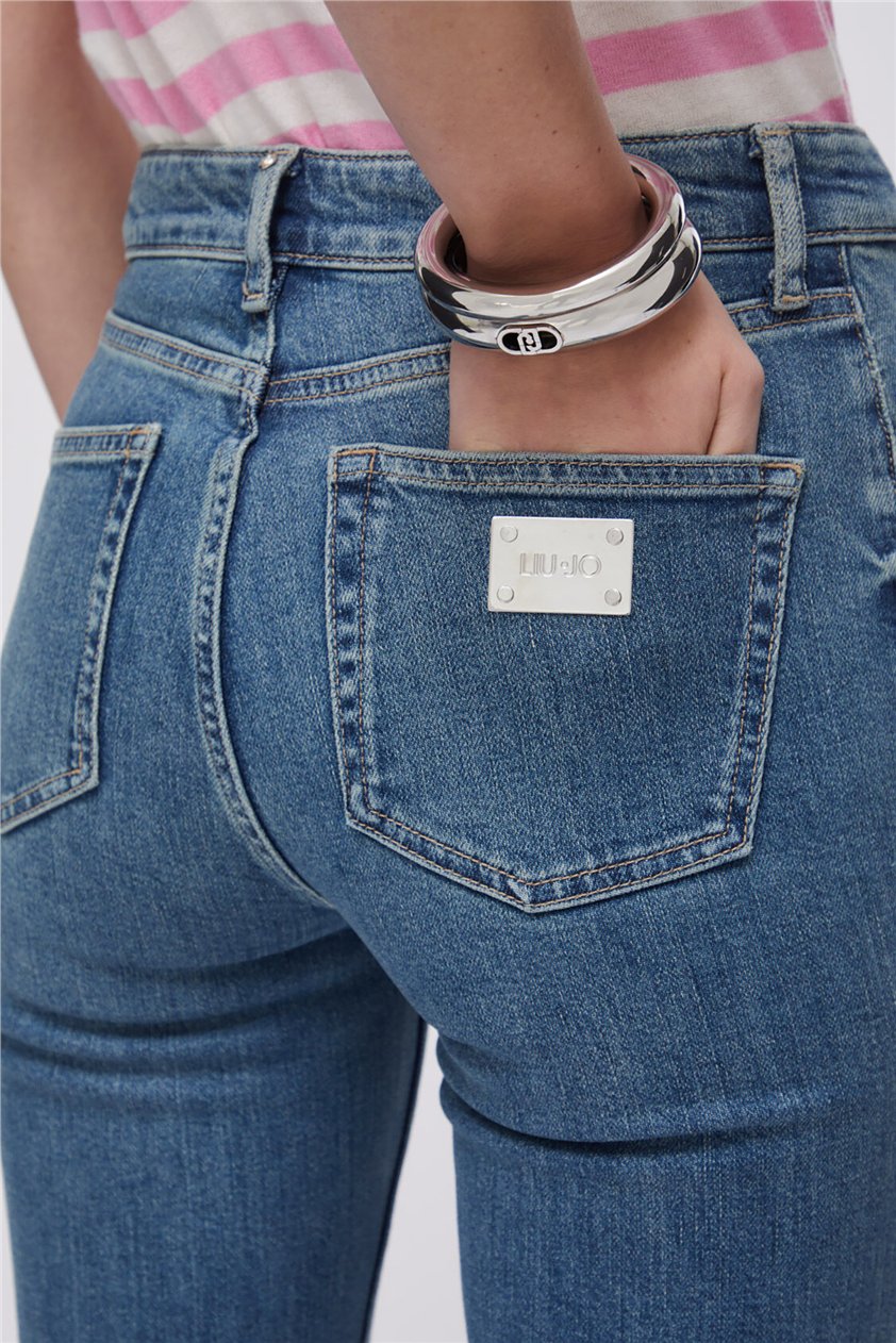 Liu Jo Pant.Magic Boot Cut H.W. Kadın Jean Pantolon Mavi