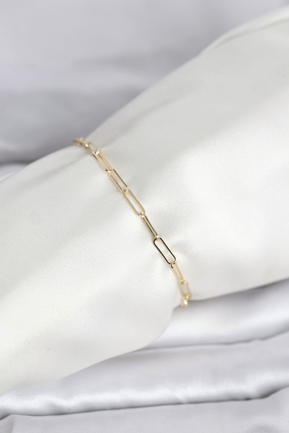 CM 14K Gold Renk Ataç Zincir Model Kadın Bileklik