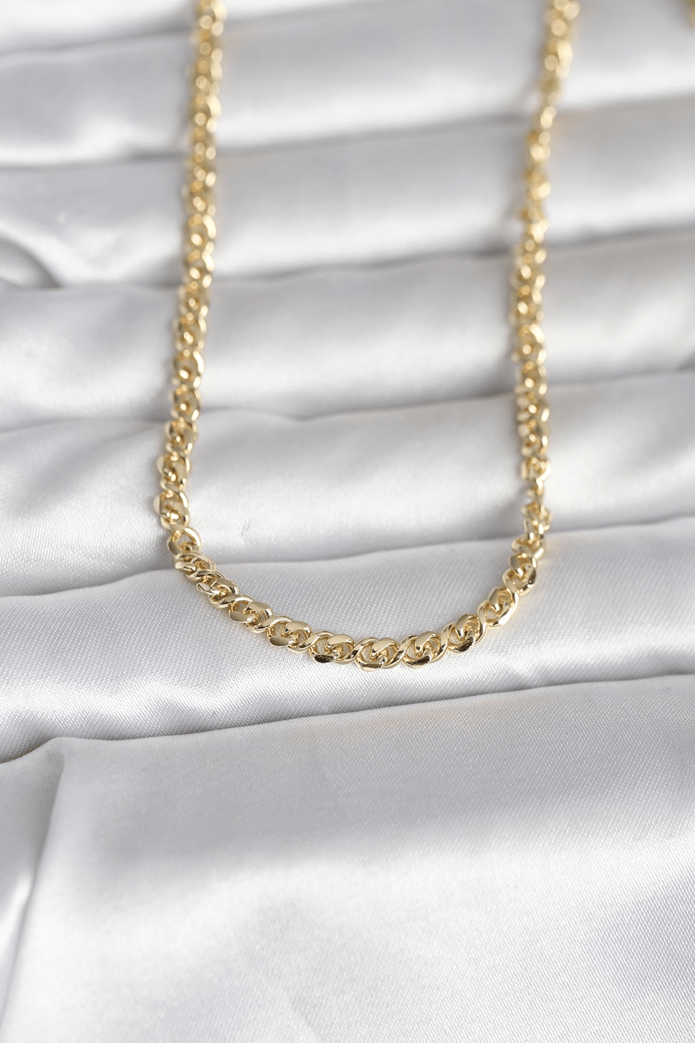 CM 14K Gold Renk Zincir Model 60 cm Kadın Kolye