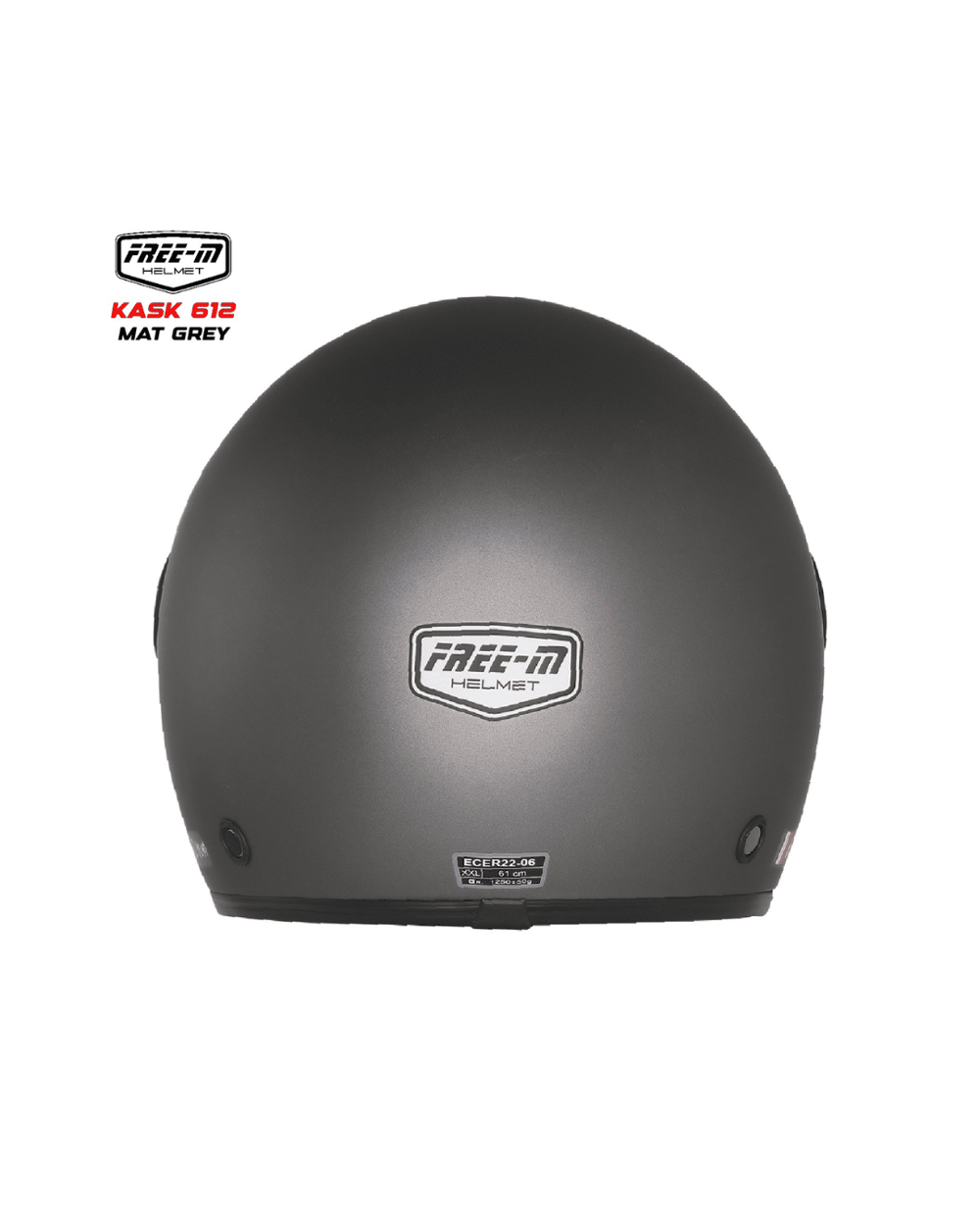 Free-M FR-612 Yarım Kask (Open Face) - Mat Gri - MotoDede
