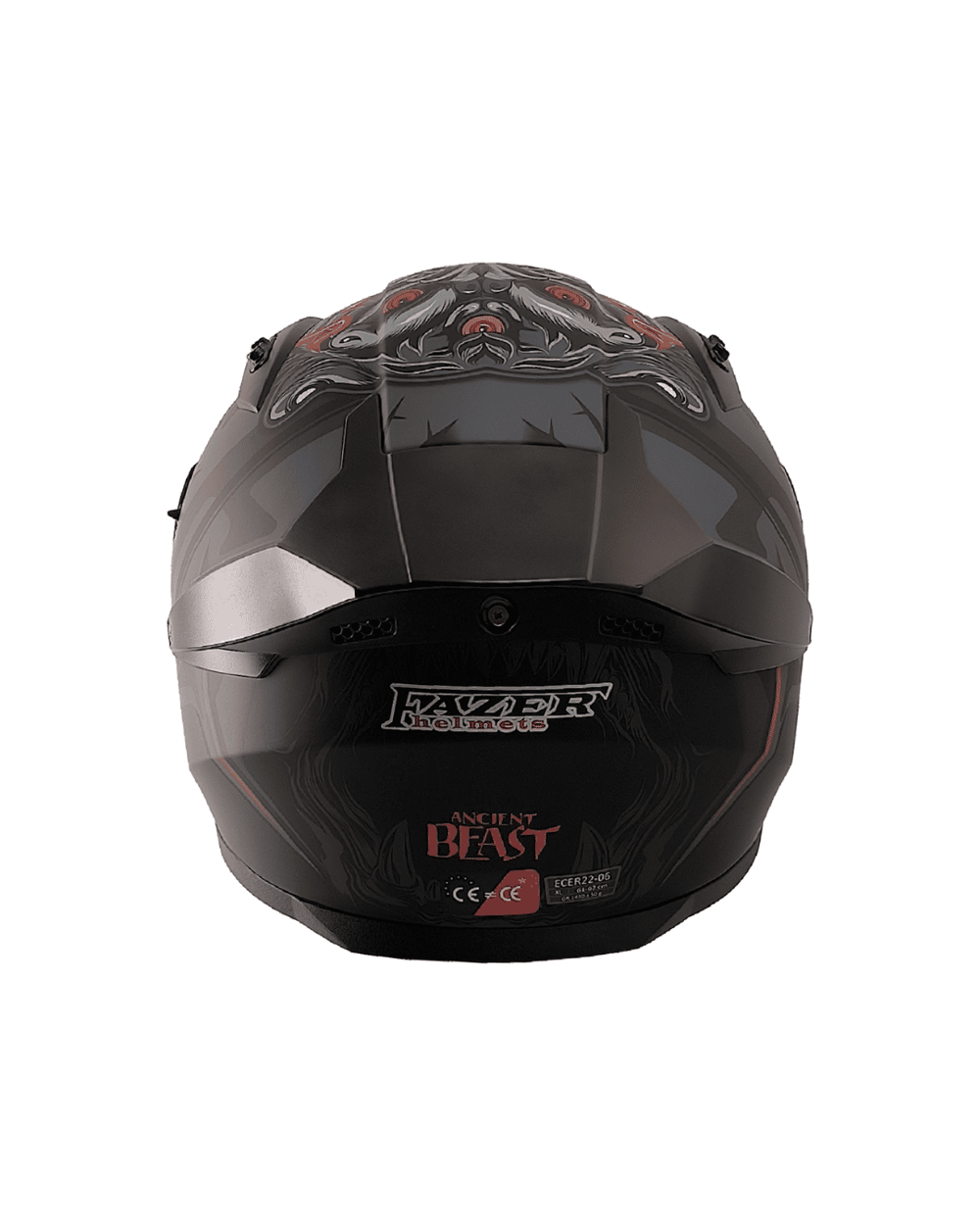 Fazer Helmets FX-211X Full Face Güneş Vizörlü Kask - Beast Black - MotoDede