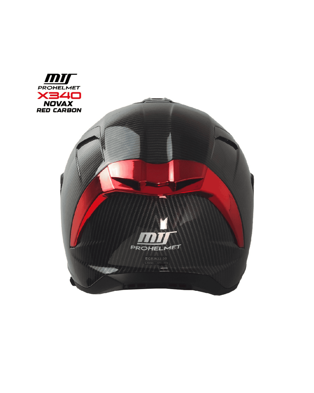 MTS Prohelmet X340 Novax Red Carbon Tam-Yüz Motosiklet Kaskı - MotoDede