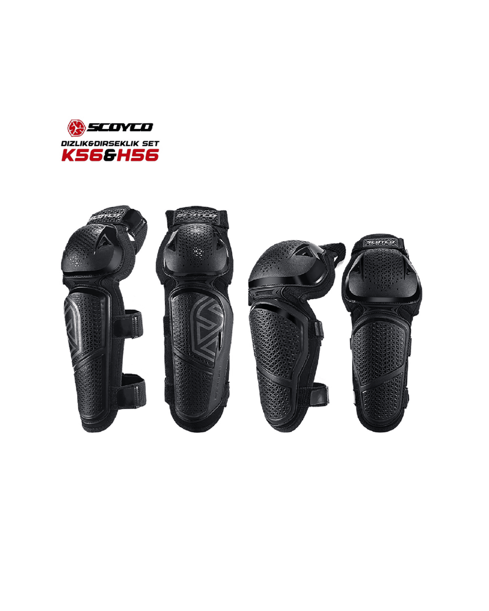 Scoyco K56 Dizlik & H56 Dirseklik Motosiklet Koruma Seti - MotoDede