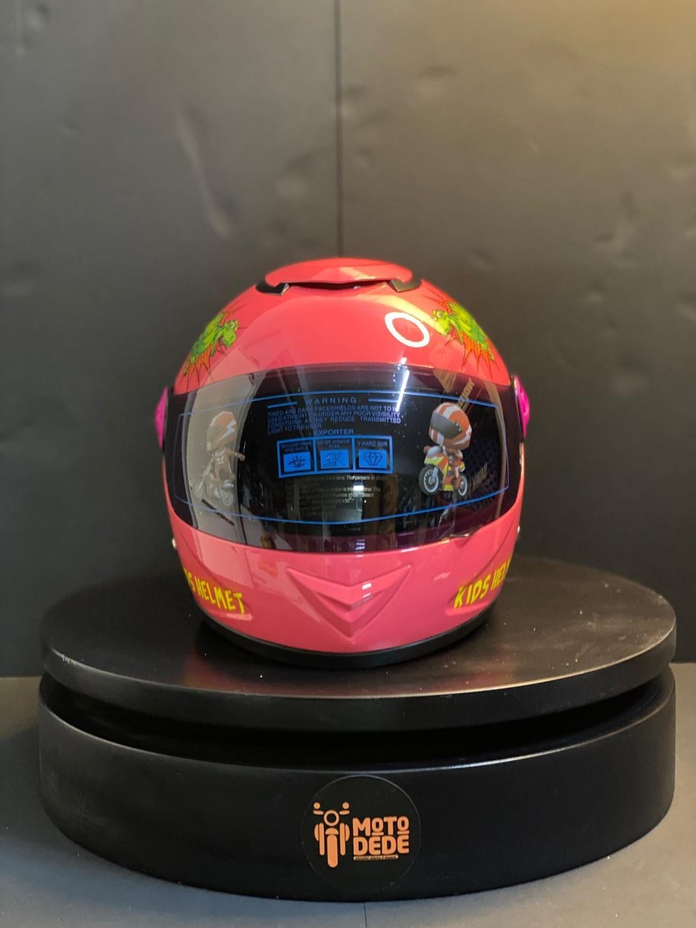 MTS SY118 Full Face Çocuk Kaskı Dinazor Deseni