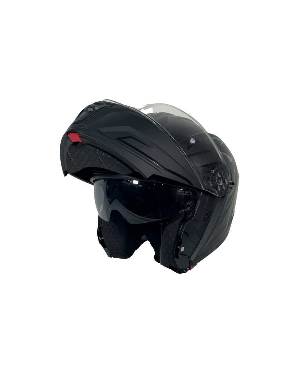 Sway SW-919 Shiny Stripe Black Çene Açılır Motosiklet Kaskı - Motodede