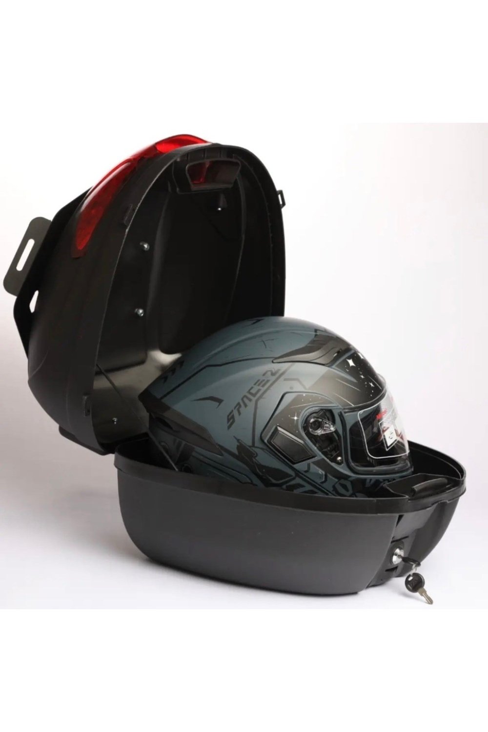 Tien SC-35 35 Litre Siyah Motosiklet Topcase Çanta (Çanta Üstü Metal Plakalı)