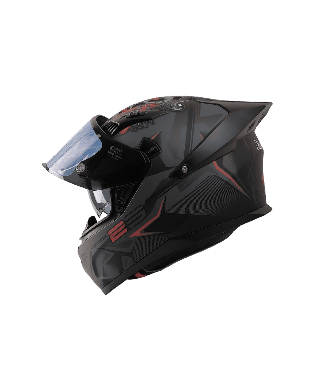 Fazer Helmets FX-211X Full Face Güneş Vizörlü Kask - Beast Black - MotoDede
