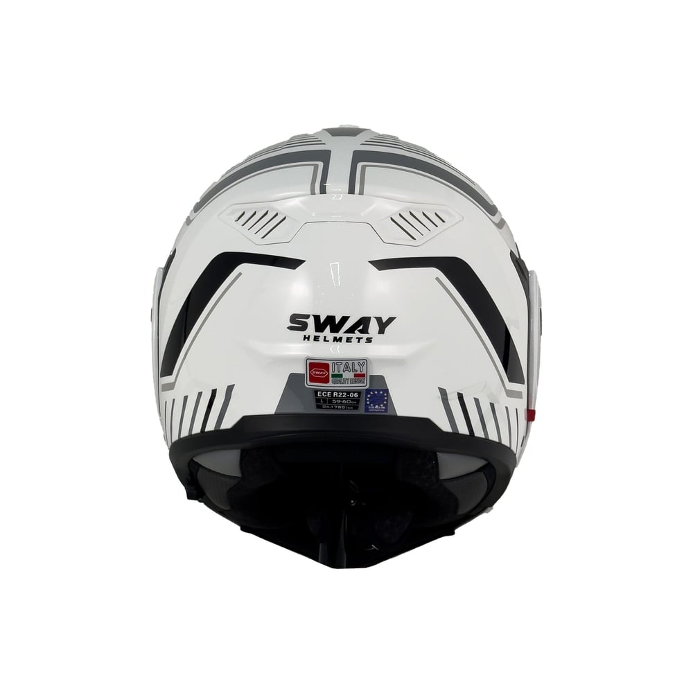 Sway X600 Orion White Grey 180° Çene Açılır Motosiklet Kaskı