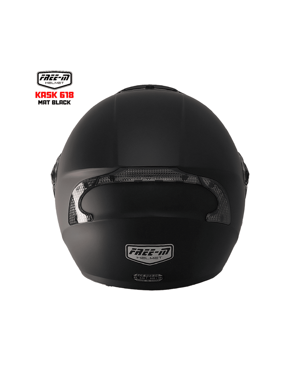 Free-M YA-665VR Vizörlü Yarım Kask - Mat Siyah - MotoDede