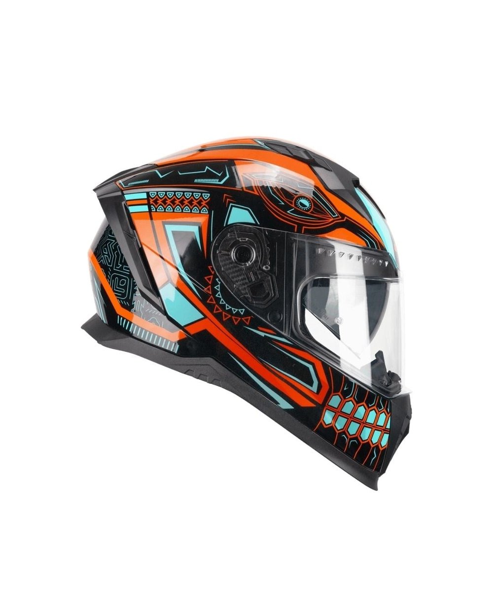 CGM 311M Blast Maya Tam Kapalı Kask - Turuncu/Mavi - MotoDede
