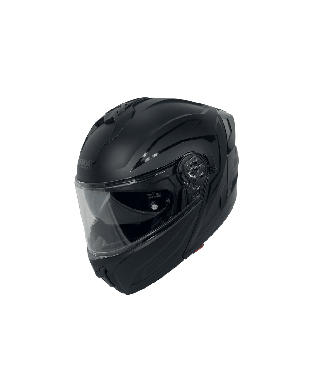 Sway SW-919 Shiny Stripe Black Çene Açılır Motosiklet Kaskı - Motodede