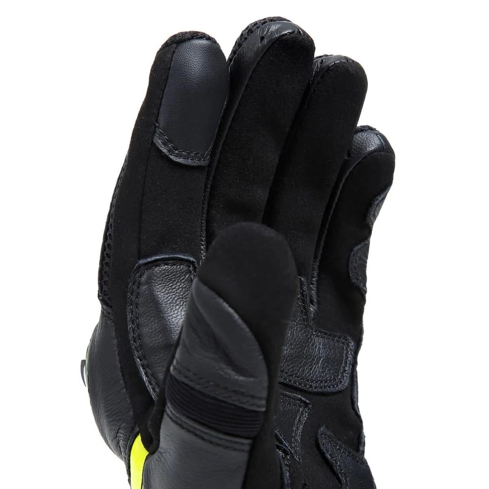 DAINESE ELDİVEN/MIG 3 UNISEX LEATHER GLOVES BLACK/FLUO-YELLOW