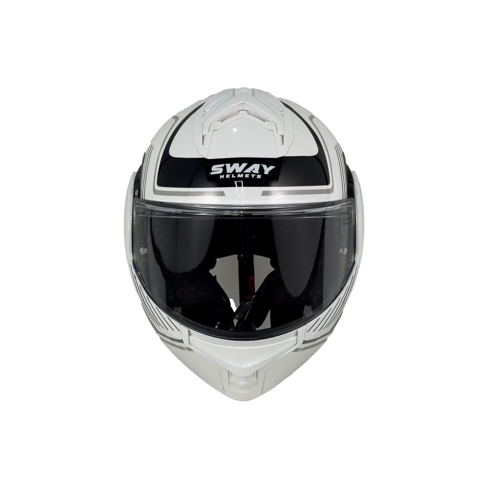 Sway X600 Orion White Grey 180° Çene Açılır Motosiklet Kaskı