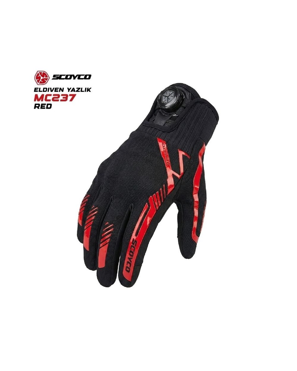 Scoyco MC237 Motosiklet Eldiveni - Siyah/Kırmızı