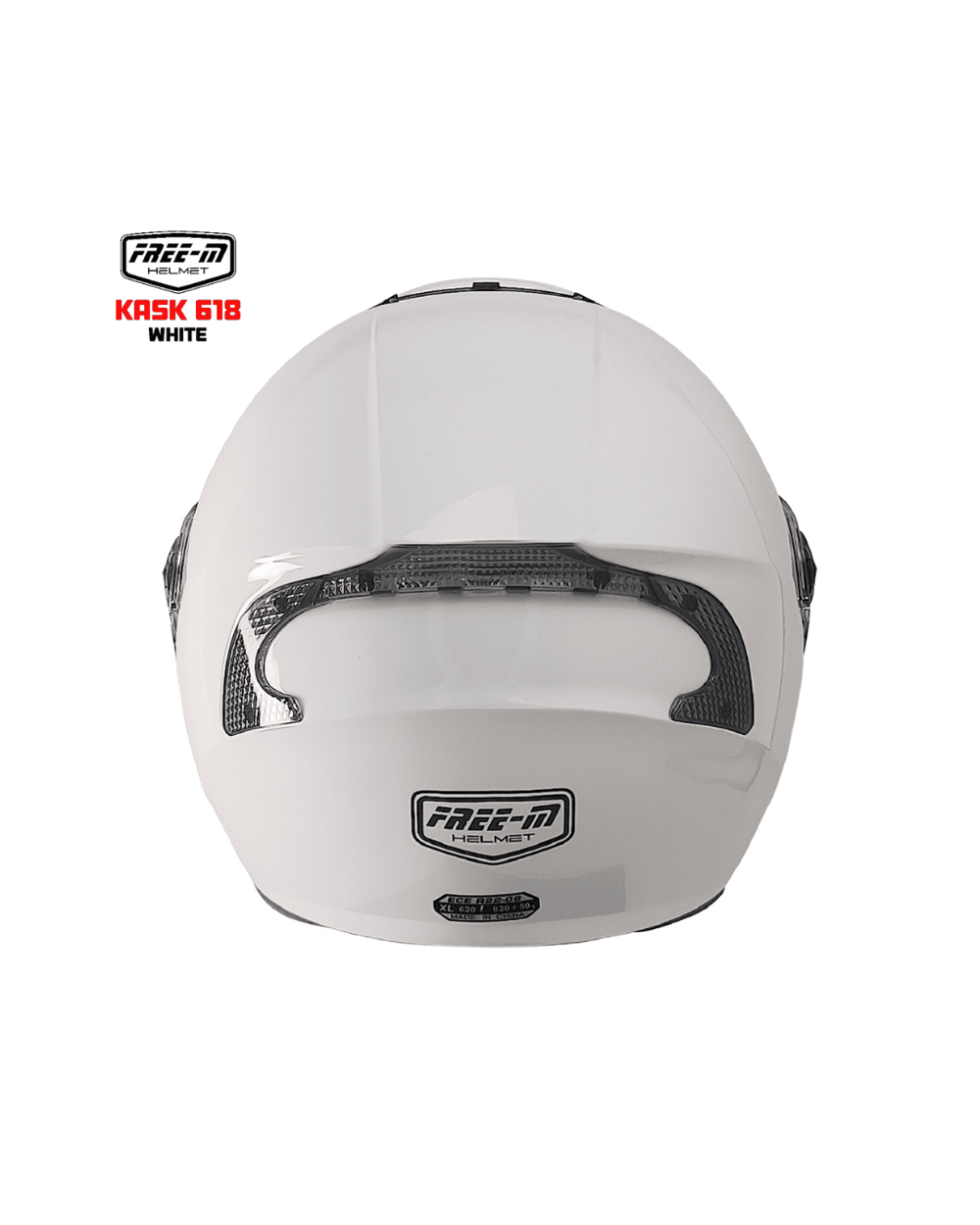 Free-M YA-665VR Güneş Vizörlü Yarım Kask - Beyaz - MotoDede