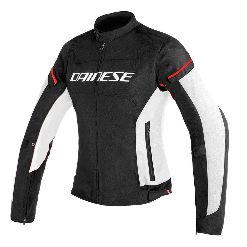 DAINESE CEK/D-FRAME LADY TEX BLK WHT RED FLUO