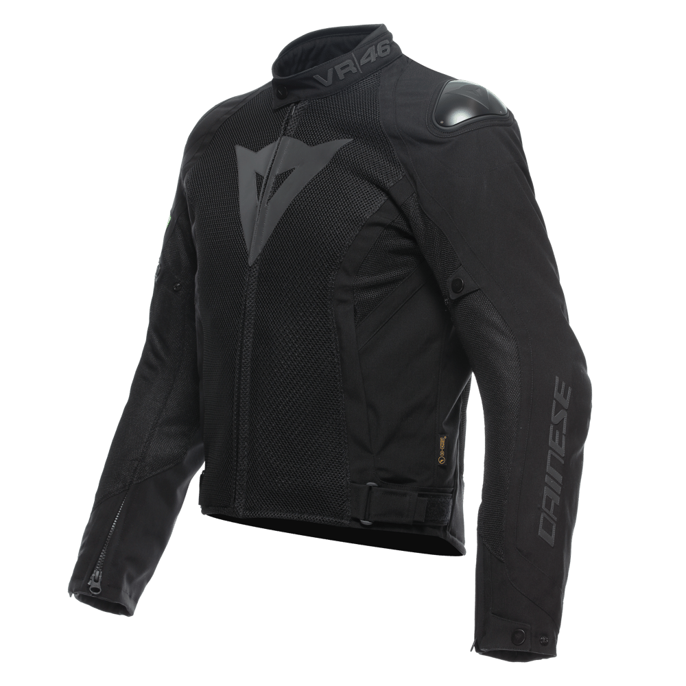 DAINESE/VR46 WETLAP AIR D-DRY JACKET  BLACK/FLUO-YELLOW