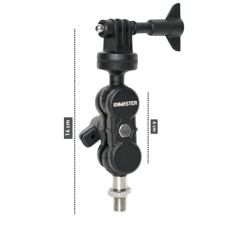 Knmaster MC120 – 360° Ayarlanabilir Motosiklet 10mm Vida Bağlantılı Aksiyon Kamera Aparatı