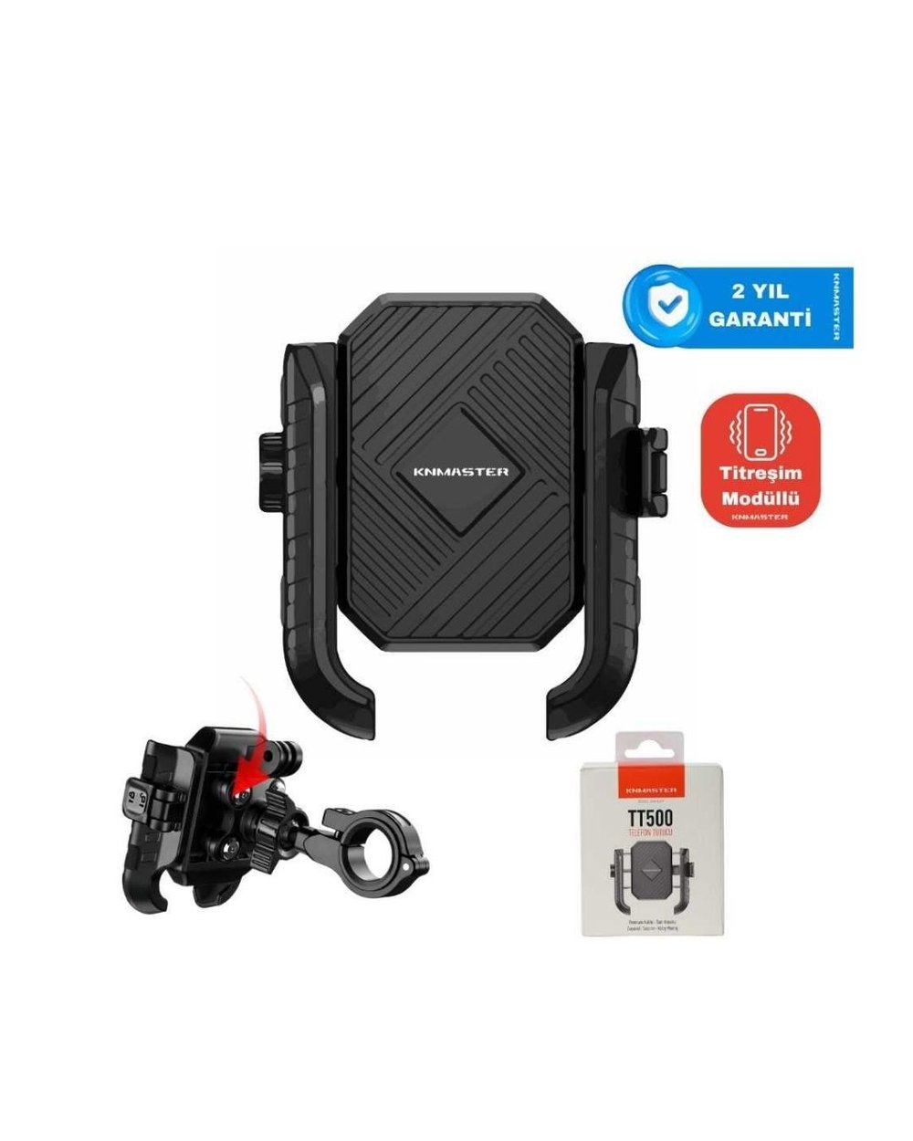 Knmaster TT-500 Titreşim Önleyicili Motosiklet Telefon Tutucu - MotoDede
