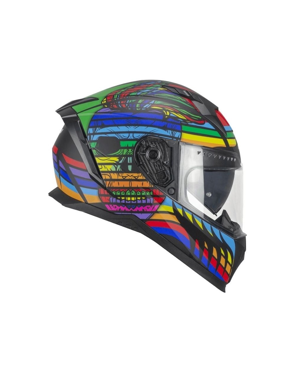 CGM 311X Blast Skull Tam Kapalı Kask - Gökkuşağı - MotoDede