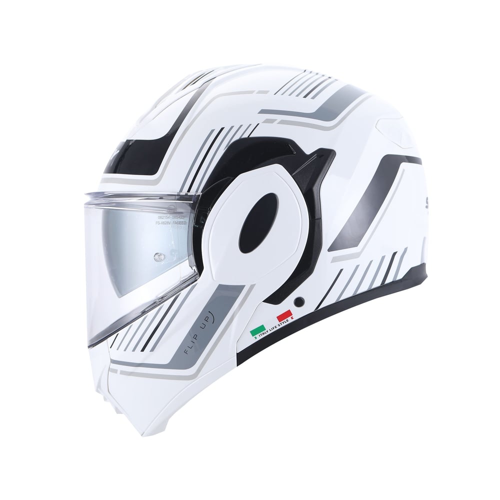 Sway X600 Orion White Grey 180° Çene Açılır Motosiklet Kaskı