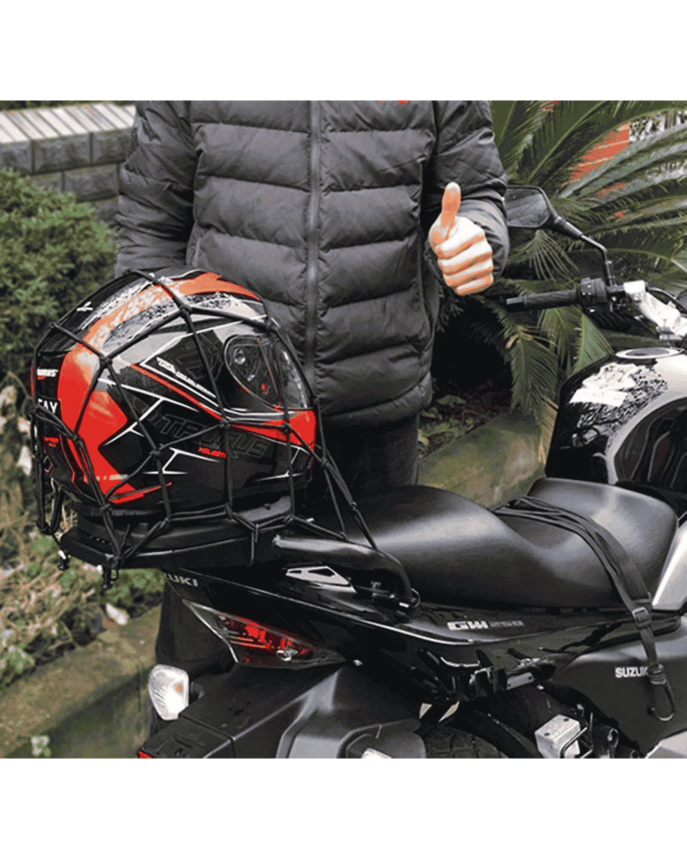 MTS BKF40 Demir Kancalı Motosiklet Yük Filesi - 40x40cm - MotoDede