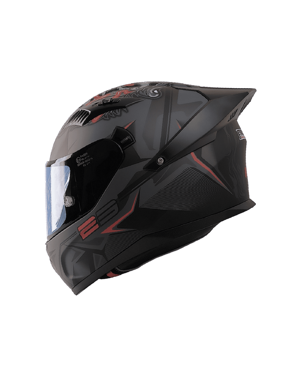 Fazer Helmets FX-211X Full Face Güneş Vizörlü Kask - Beast Black - MotoDede