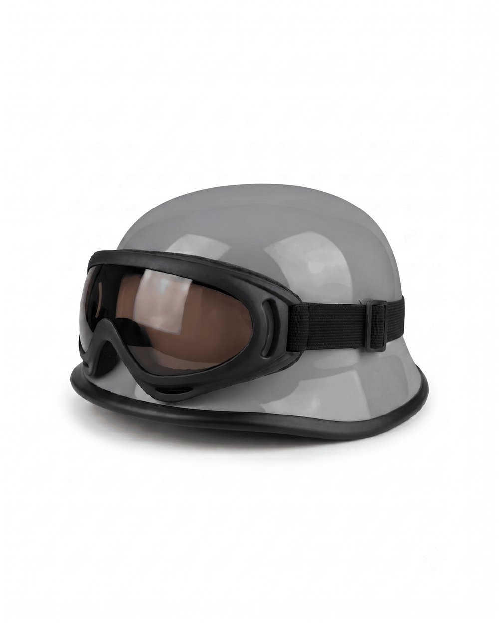 MTS M20 Nazi Tipi Yarım Kask (Gözlüklü) - Gri