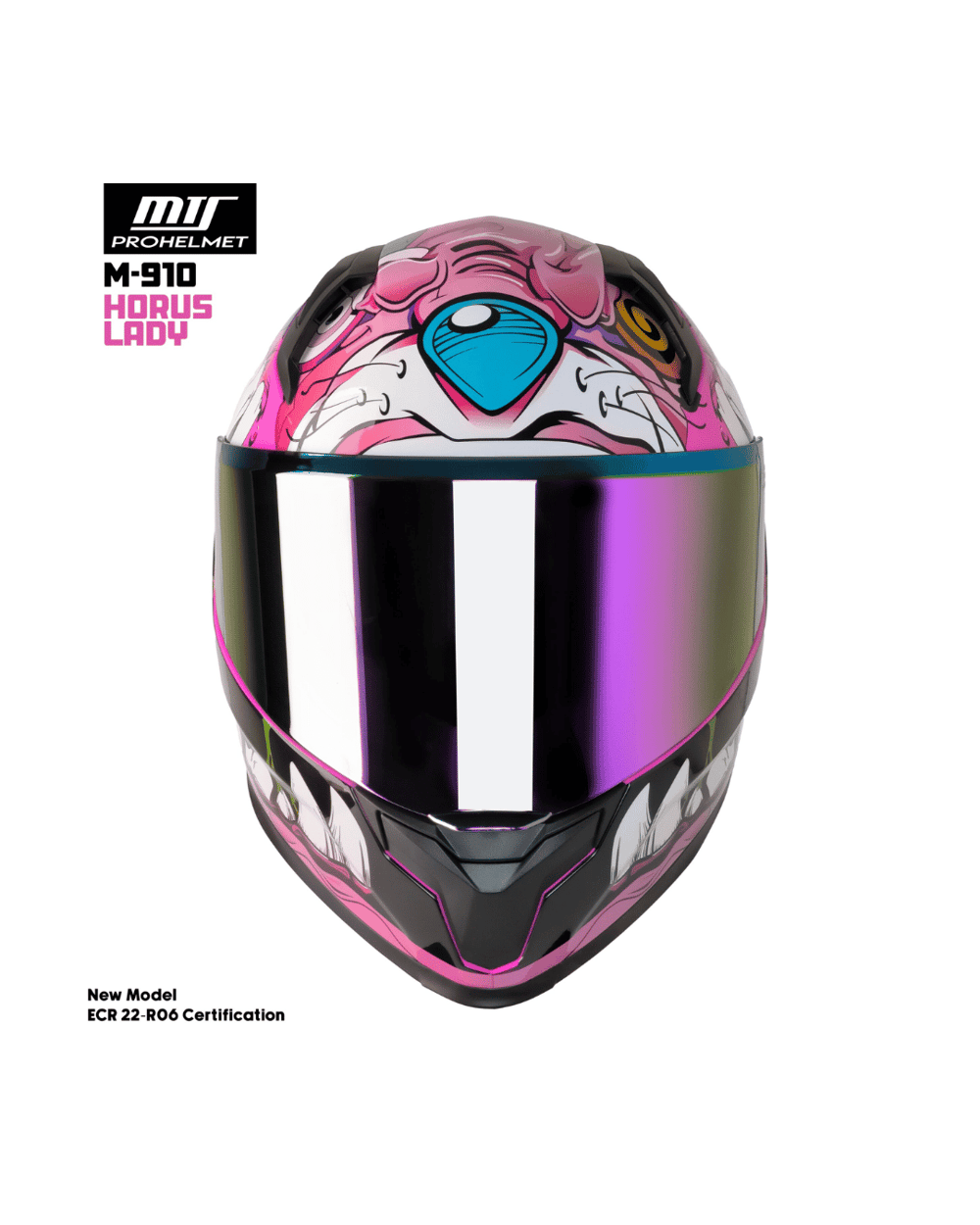 MTS M-910 Full Face Güneş Vizörlü Kask - Horus Lady - MotoDede