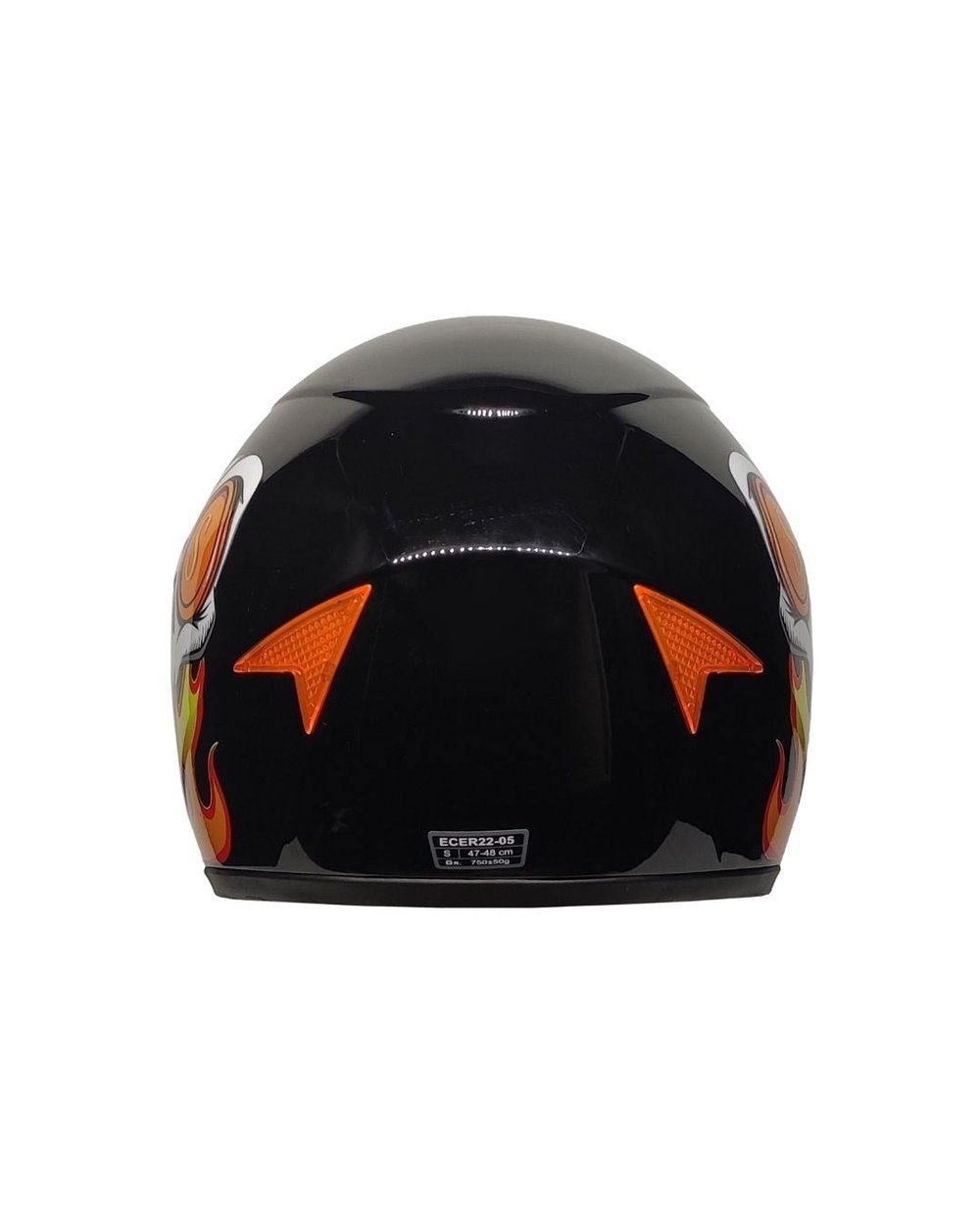 Pro Helmets YA-201VR Skull Siyah Kapalı Çocuk Kaskı - MotoDede