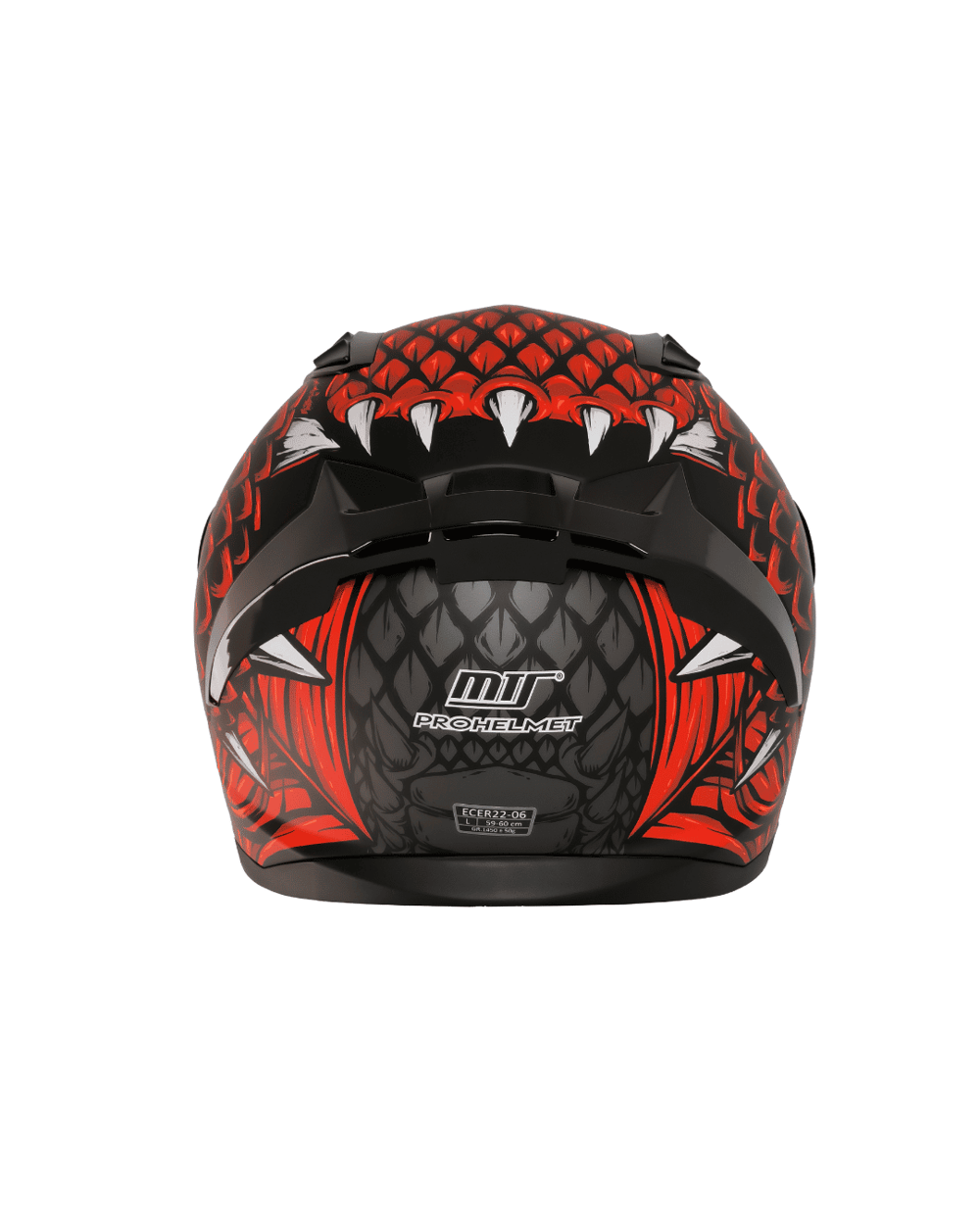 MTS M-801 Snake Full Face Güneş Vizörlü Kask - Draglax Red - MotoDede