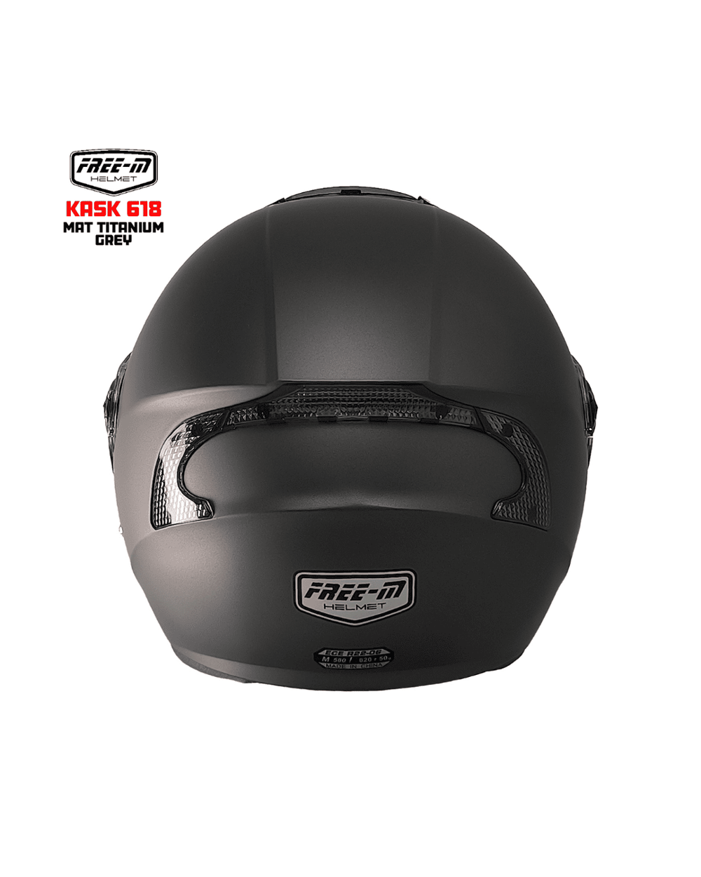 Free-M YA-665VR Yarım Motosiklet Kaskı - Mat Titanium - Motodede