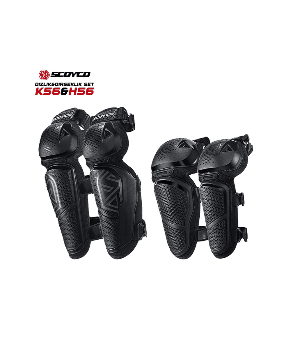 Scoyco K56 Dizlik & H56 Dirseklik Motosiklet Koruma Seti - MotoDede