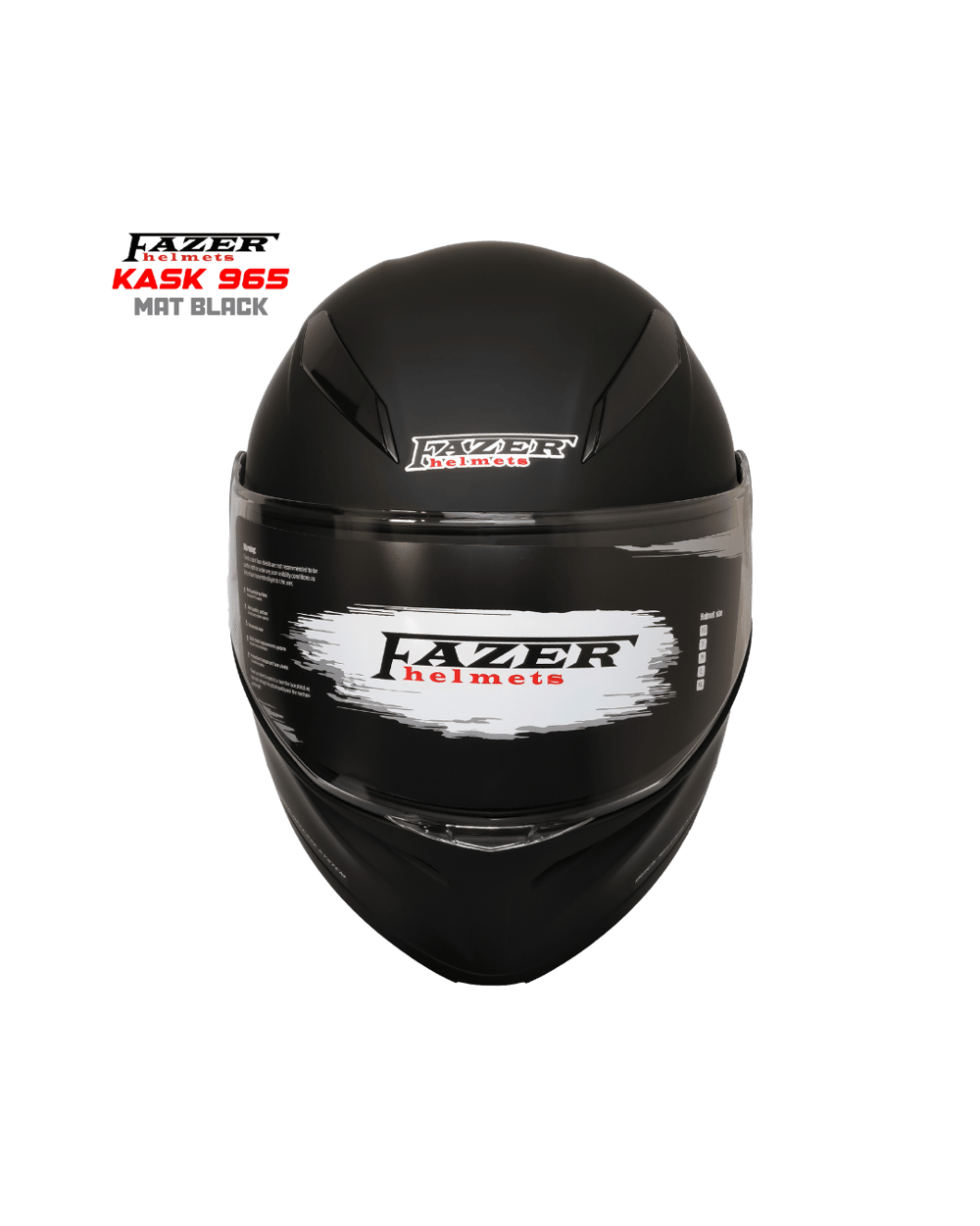 Fazer 965 Mat Siyah Çene Açılır Motosiklet Kaskı