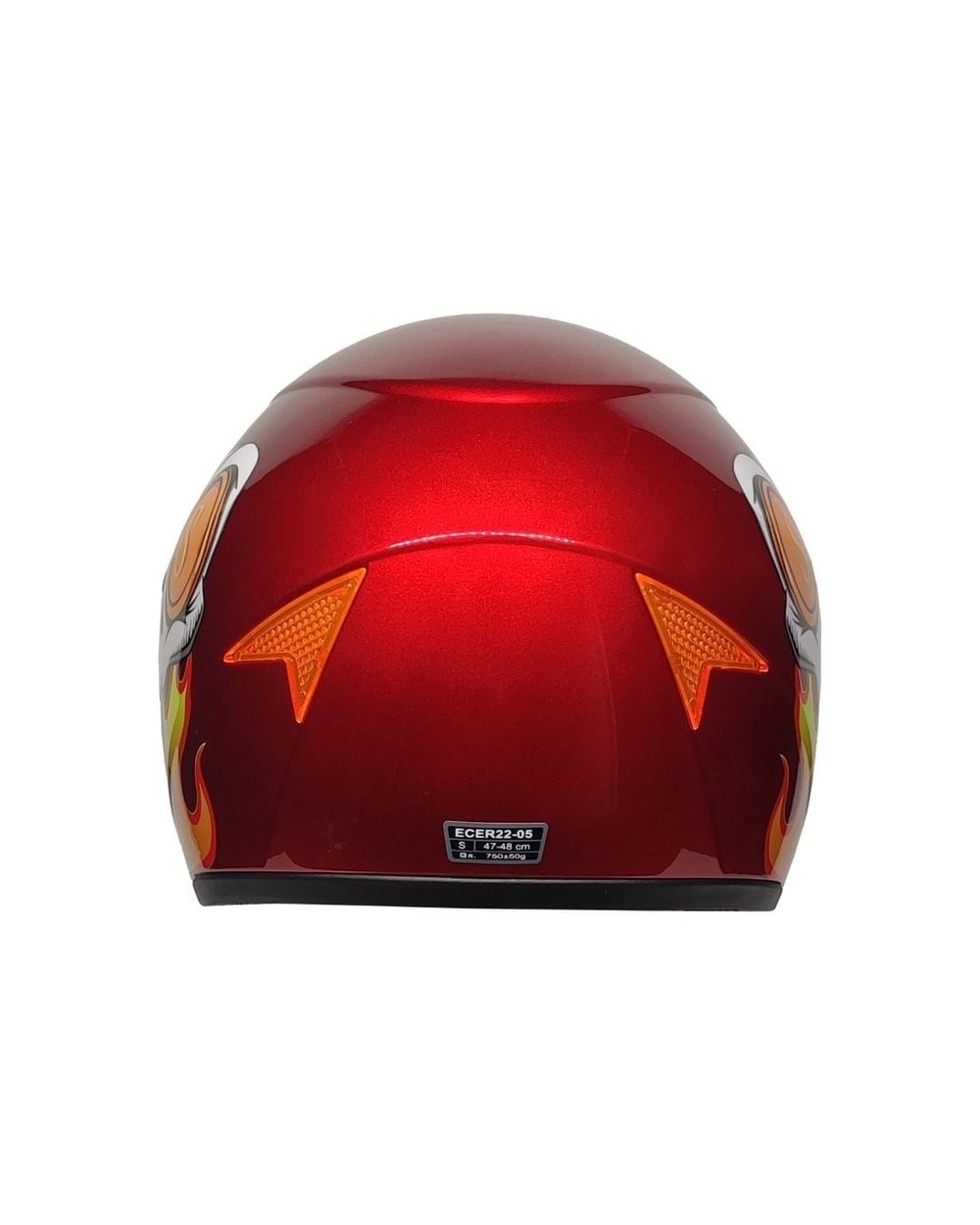 Pro Helmets YA-201VR Skull Kırmızı Kapalı Çocuk Kaskı - MotoDede