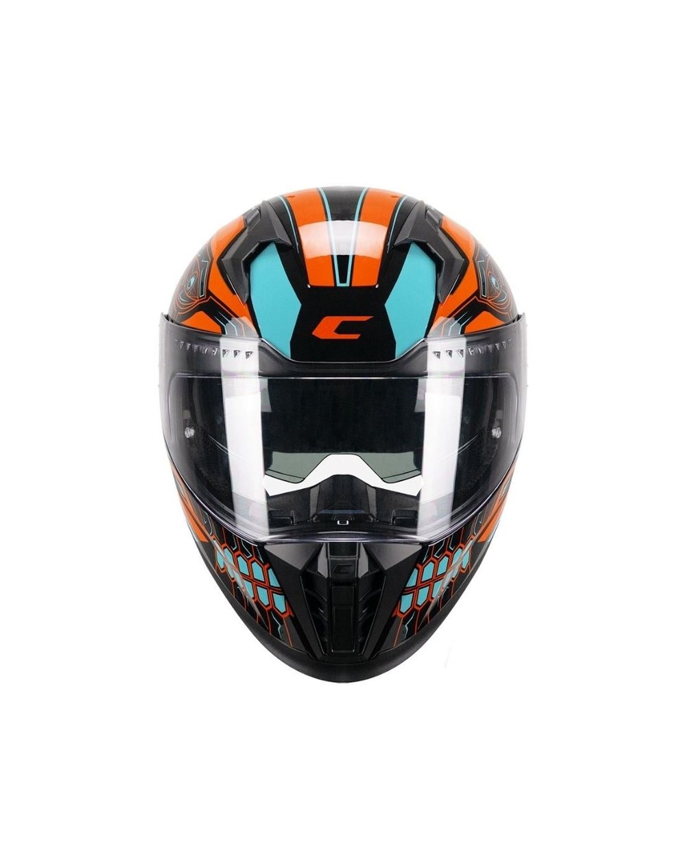CGM 311M Blast Maya Tam Kapalı Kask - Turuncu/Mavi - MotoDede