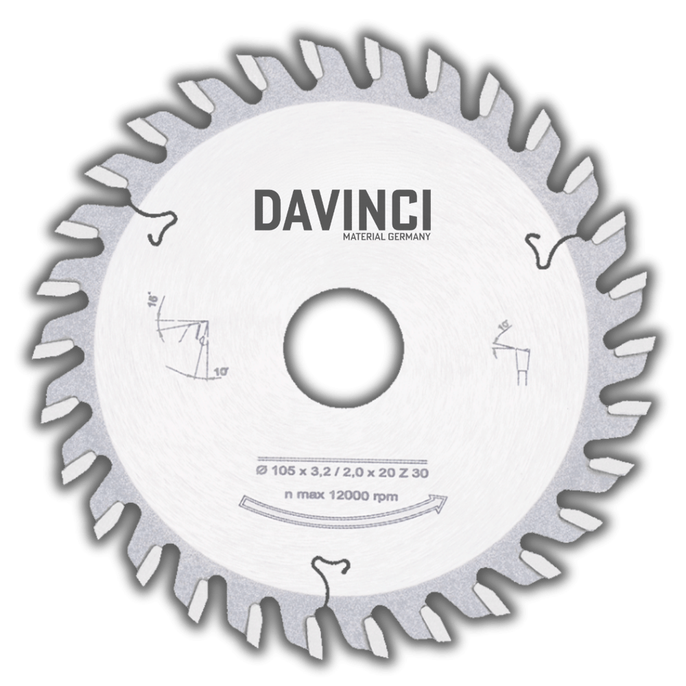 DaVinci 100x2,8x32mm 30 ATB diş PVC Kenar Bantlama Baş Son Kesme Testeresi | Sağ Sol Diş ATB Elmas Bıçak