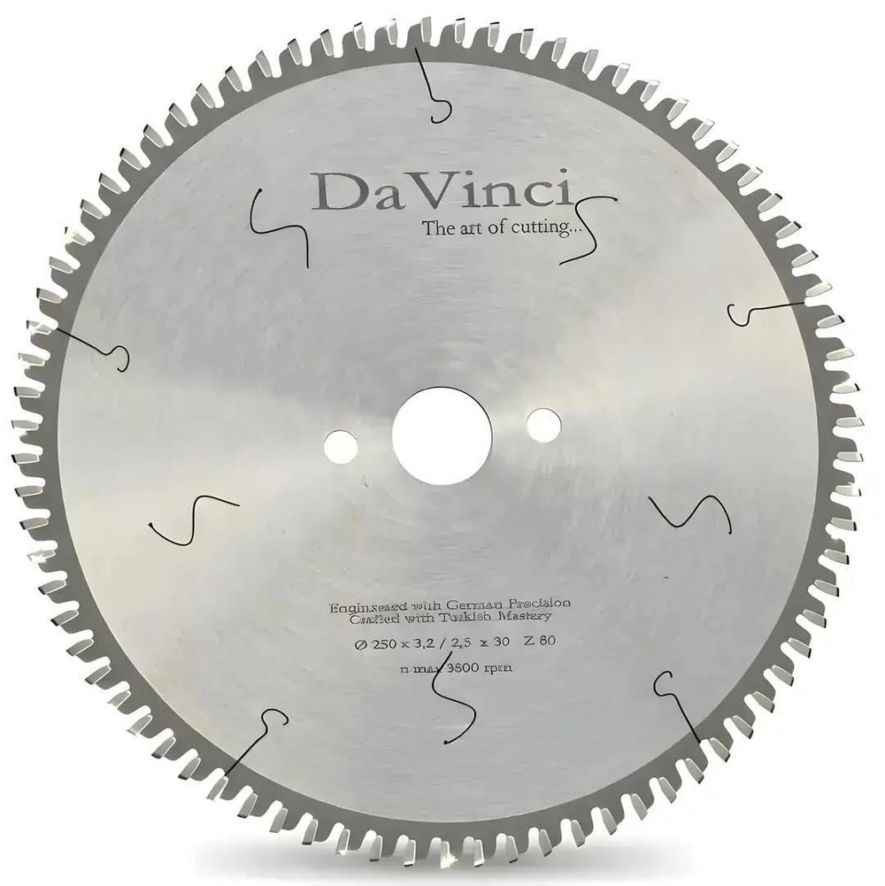 DaVinci 180x3x30mm 58 NEG diş Alüminyum and PVC Testeresi | Endüstriyel TCT Elmas Daire Testere