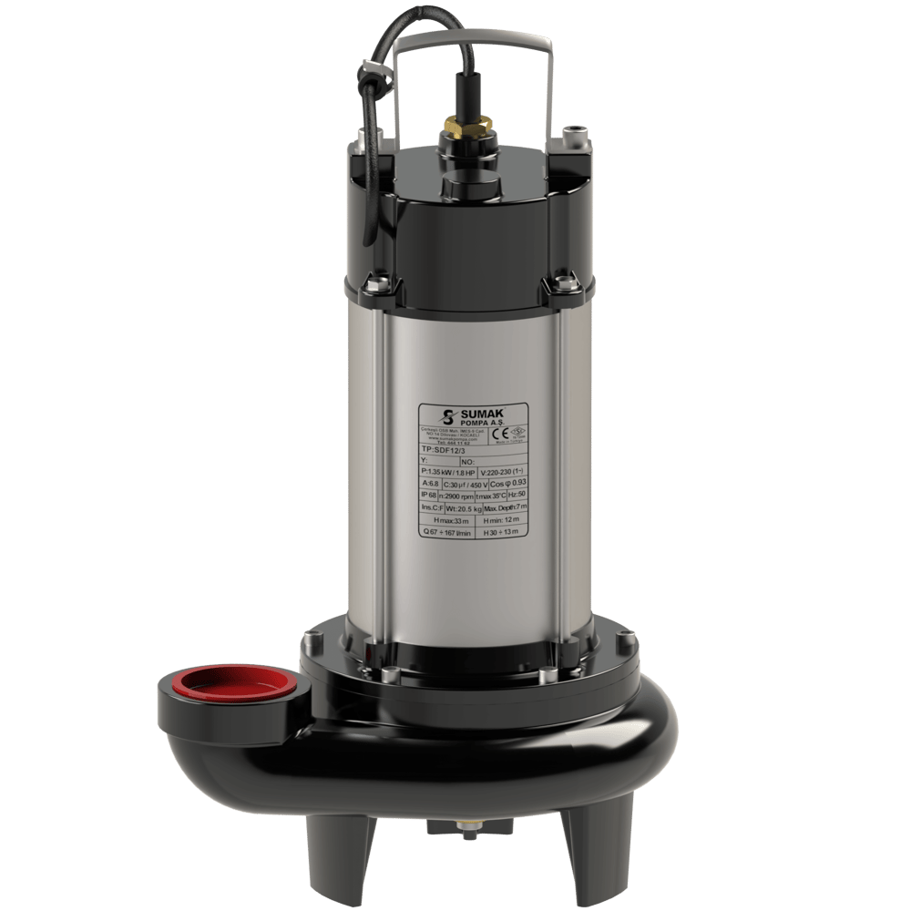 SBRT19/2 Bıçaklı Foseptik Dalgıç Pompa | 1.35 kW - 380 V