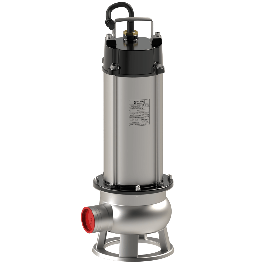 SDFV 20/2 İNOX Paslanmaz Açık Çarklı Foseptik Pompası | 1.6 kW - 220 V