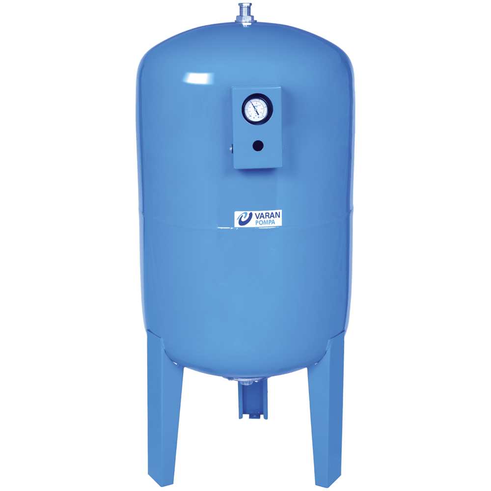 Varan 100 LT Dik / Hidrofor Genleşme Tankı 10 Bar / 16 Bar Değiştirilebilir Membranlı