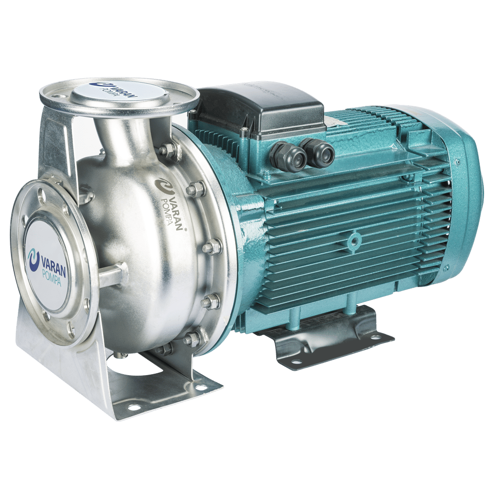 Varan CA 50-32-160/1.1T Paslanmaz / Uçtan Emişli - Kapalı Kaplinli Endüstriyel Santrifüj Pompa (1.5 HP / 1.1 kW) 22 mSS / 22 m3/h