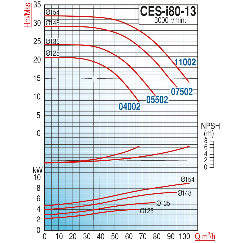 Varan CES-I 80-13-07502 Pik Döküm / İn-line (Hat Tipi) Endüstriyel Dik Milli Santrifüj Pompa (