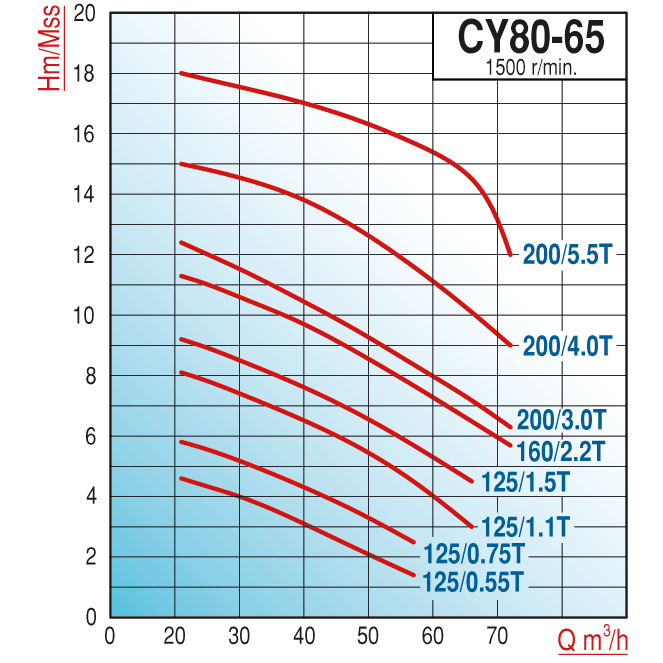 Varan CY 80-65-125/0.55T Paslanmaz / Komple Paslanmaz Uçtan Emişli - Uzun Kaplinli Endüstriyel Santrifüj Pompa (0.75 HP / 0.55 kW) 4,6 mSS / 57 m3/h