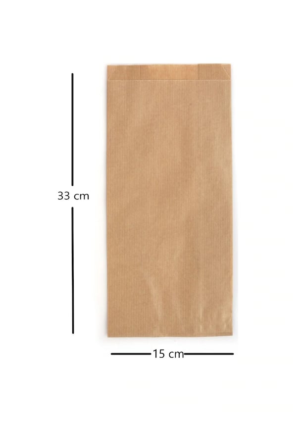 Çizgili Şamua Kraft Kese Kağıdı 15x33 1 Kg